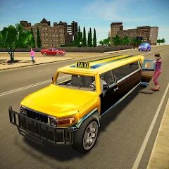 Limousine Taxi Car Driving Sim